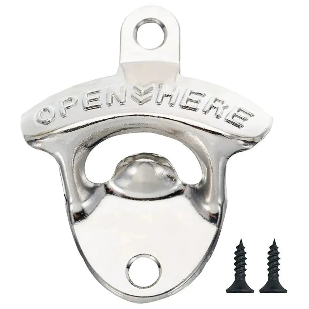 Zinc Alloy Wall Mounted Beer Bottle Opener Retro Antique Kitchen Style With Screws