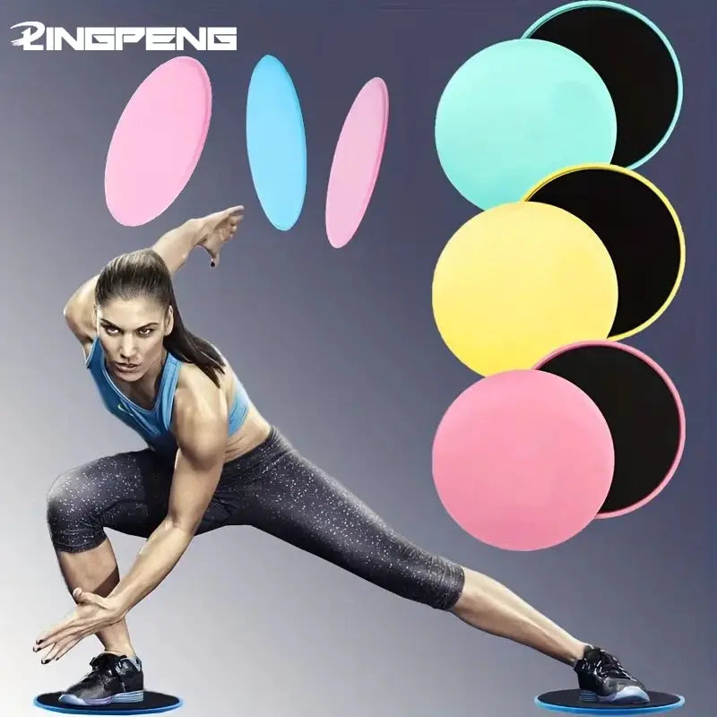 2 Pcs Solid Color Yoga Sliding Discs Foot Sliding Pads For Abdominal Core Training And Body Shaping Workout Equipment
