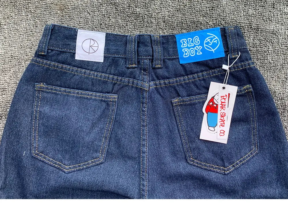 Y2K Embroidery Baggy Boy Jeans Women Streetwear Gothic Denim Trousers