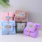 SoftWeave Luxury Bath Towel Set 2 Pack Ultra Soft Quick Dry Towels 100 Percent Polyester For Gentle Skin Everyday Use