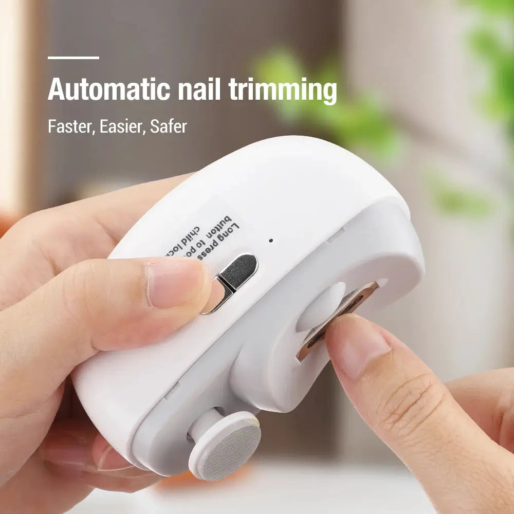FamilyCare 2 In 1 Electric Nail Clippers For Baby And Family With 360 Degree Rotating Grinding Head For Smooth Manicure