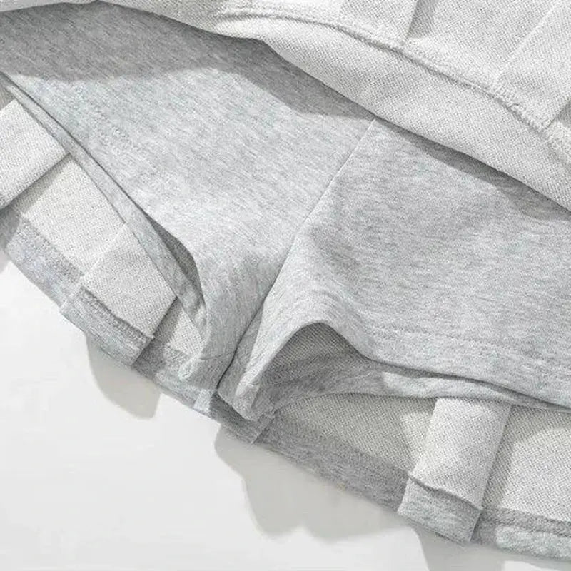 Gray knit sweatshirt with ribbed cuffs from Simples Market