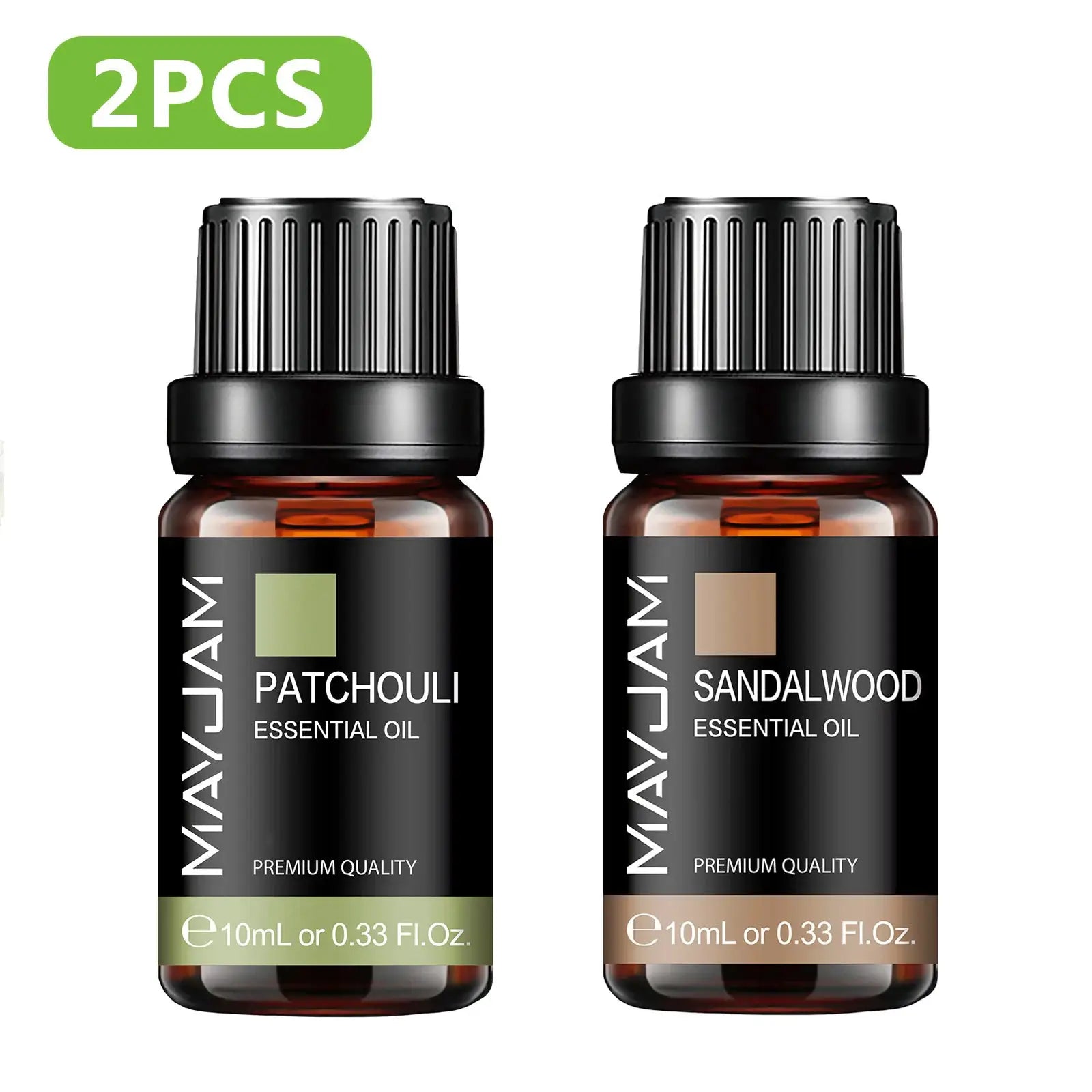 MAYJAM Essential Oil Set With Citronella Jasmine Eucalyptus Orange Lemongrass Black Pepper Cajeput Cypress Ginger