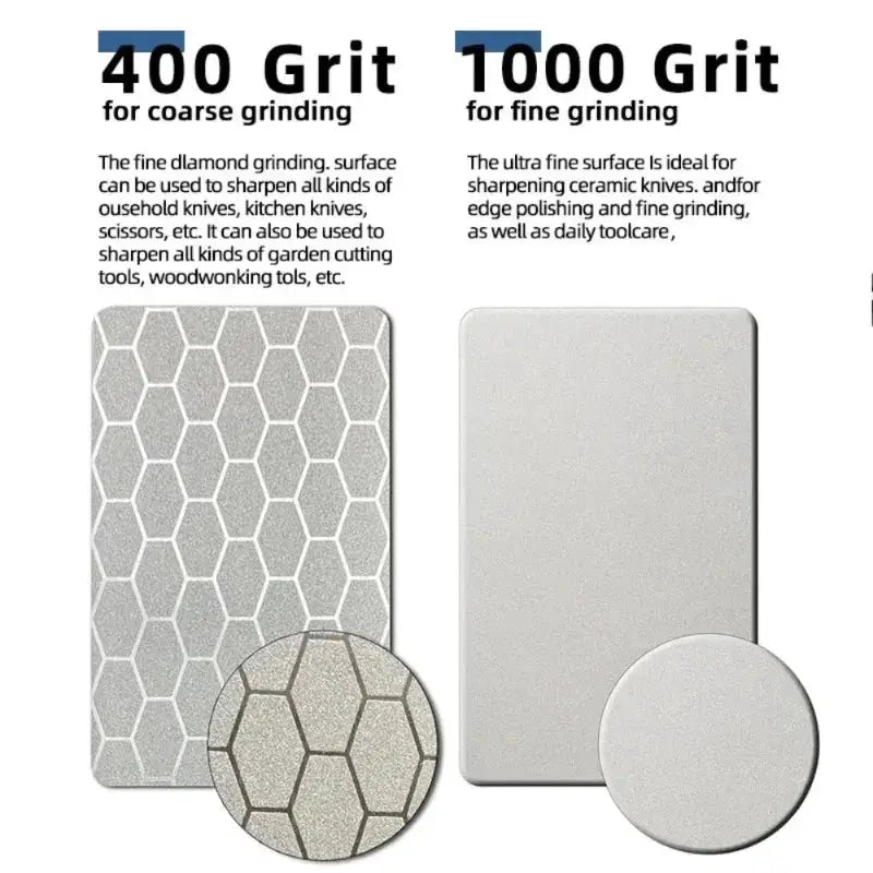 5 In 1 Knife Sharpener With Diamond Bars 400 and 1000 Grit Double Sided Whetstone for Kitchen Knives