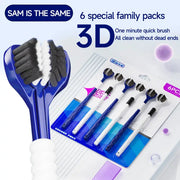 Coup 3D U Shaped Three Sided Manual Toothbrush Set 6 Pieces For Adults One Minute Cleaning