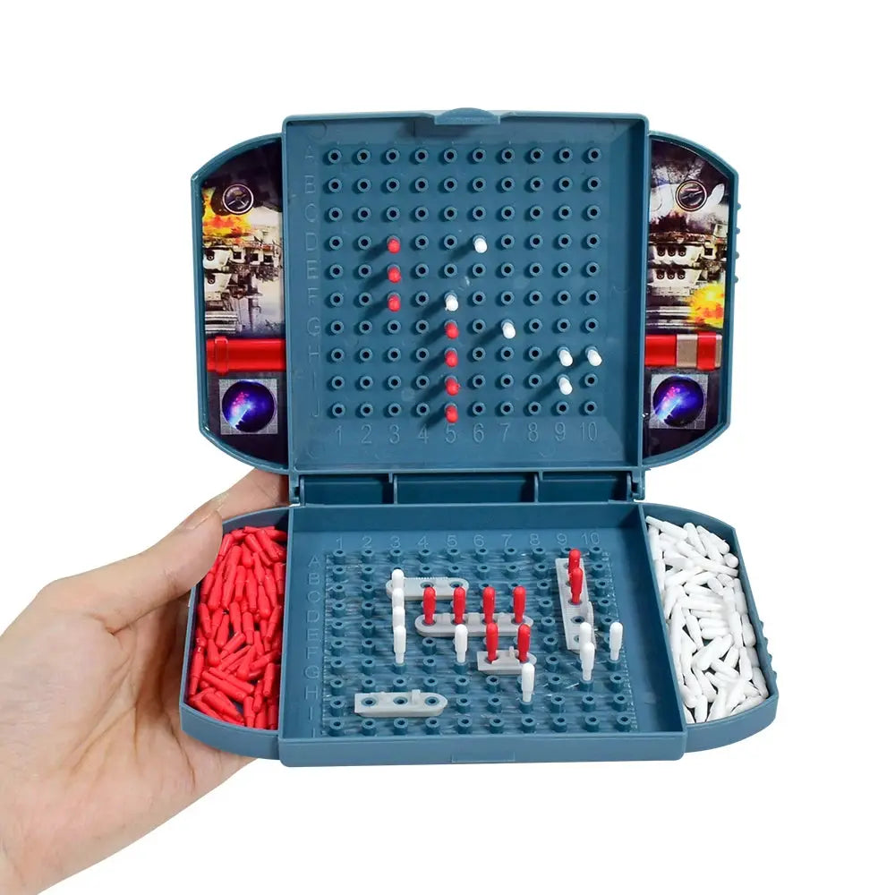Two Player Battleship Board Game For Kids Navy Warship Theme Classic Naval Combat Strategy Tabletop Game