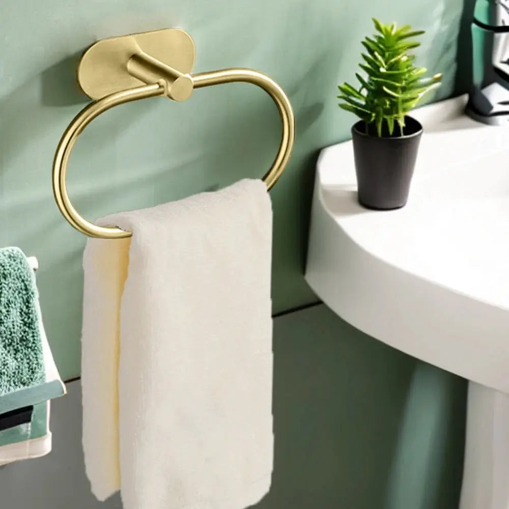 Stainless Steel Self Adhesive Towel Holder Rack for Bathroom Kitchen