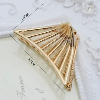 LuxeHair Geometric Metal Hair Claw Clip For Women And Girls Elegant Minimal Design For Secure Hold