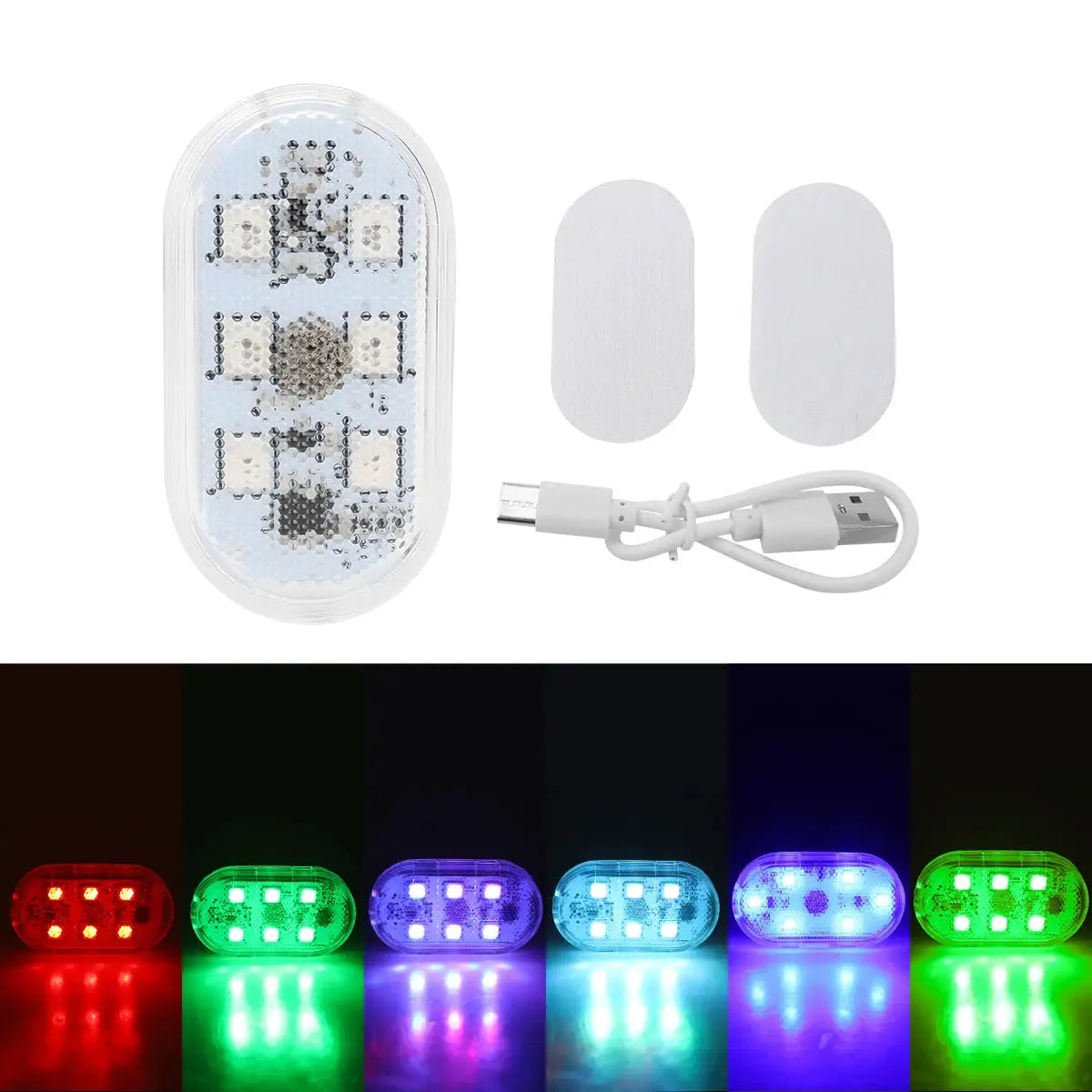 LED Touch Light USB Rechargeable 5V 6LED Mini Car Interior Lamp With Touch Sensor RGB Reading Lamp