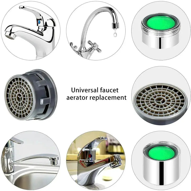 10 Piece Set Basin Tap Filter Replacement Nozzle Inserts For Tap Aerators Plastic ABS Flow Restrictor