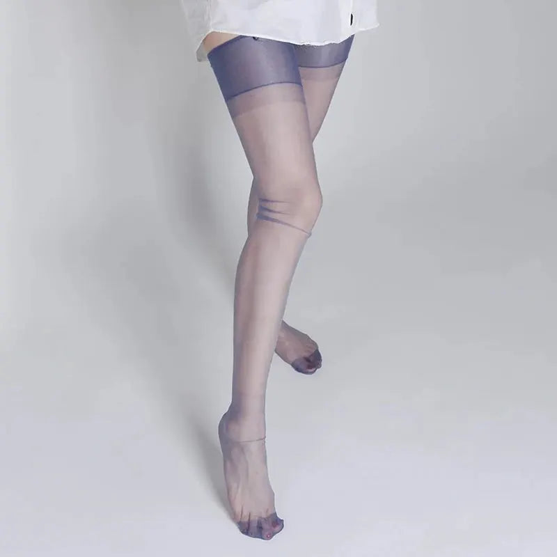 LuxeLace Multi Color See Through Stockings 110cm Nylon Sheer Anti Hook Thigh Stockings For Garter Belt