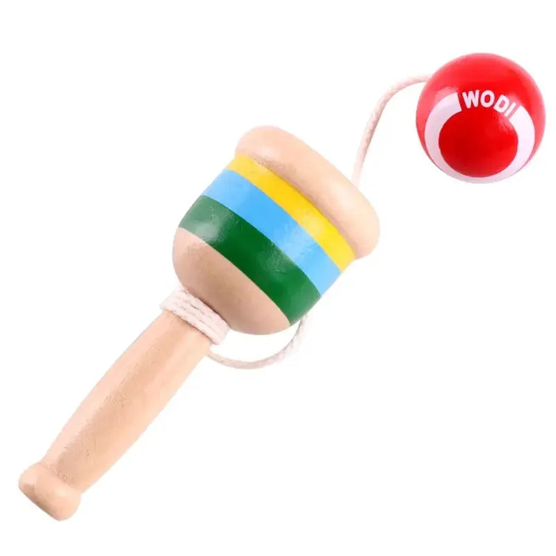Montessori Wooden Skill Cup and Throw Ball Set Educational Toy for Motor Skills and Cognitive Development