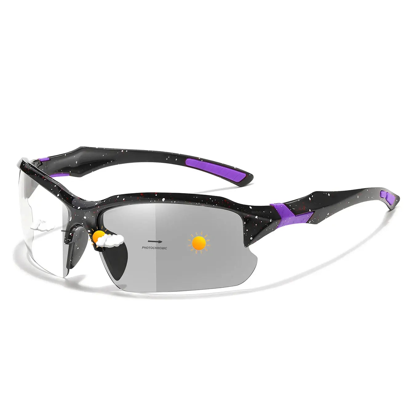 OptiView Photochromic Cycling Sunglasses For Men And Women Auto Tint All Light Conditions Windproof Oversized Eyewear
