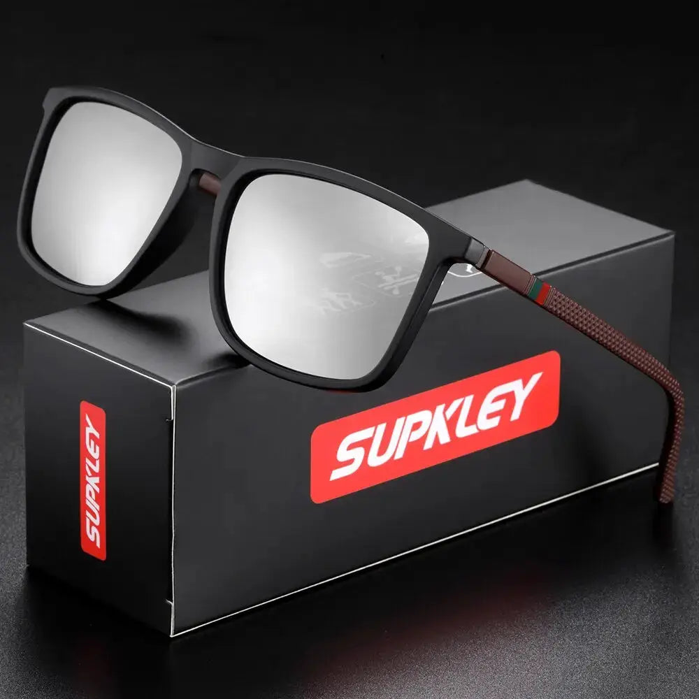 Supkley Sports Sunglasses For Men Polarized Lightweight Square Eyewear With TAC Lenses For All Day Comfort