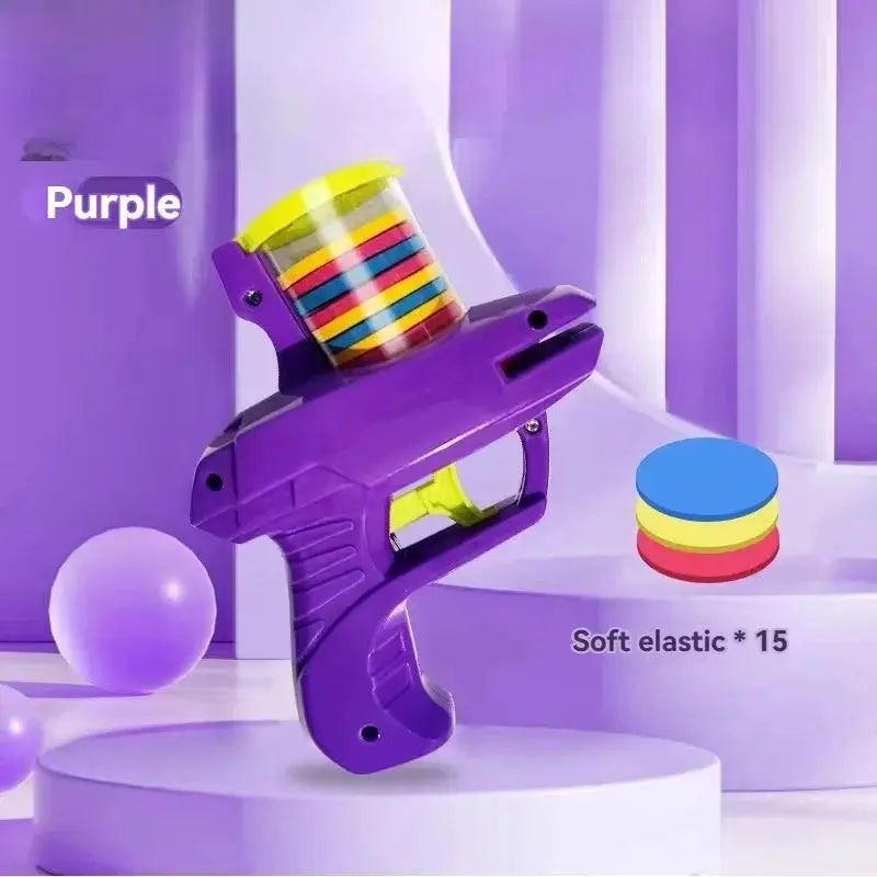 Mini Carrot Flying Disc Launcher Toy Gun For Outdoor Battle Games Safe Soft Bullet Fun For Multi Person Play