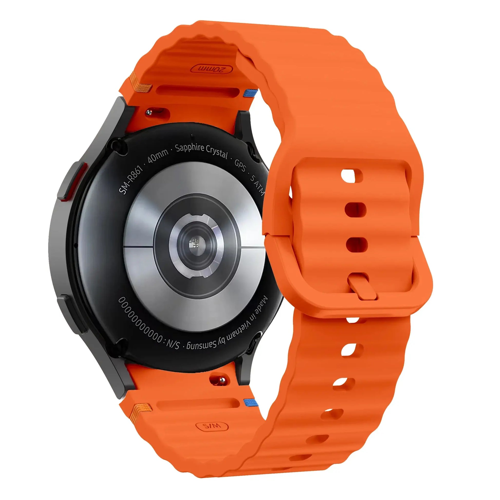Simples Market original silicone watch band for Samsung Galaxy Watch series, orange strap