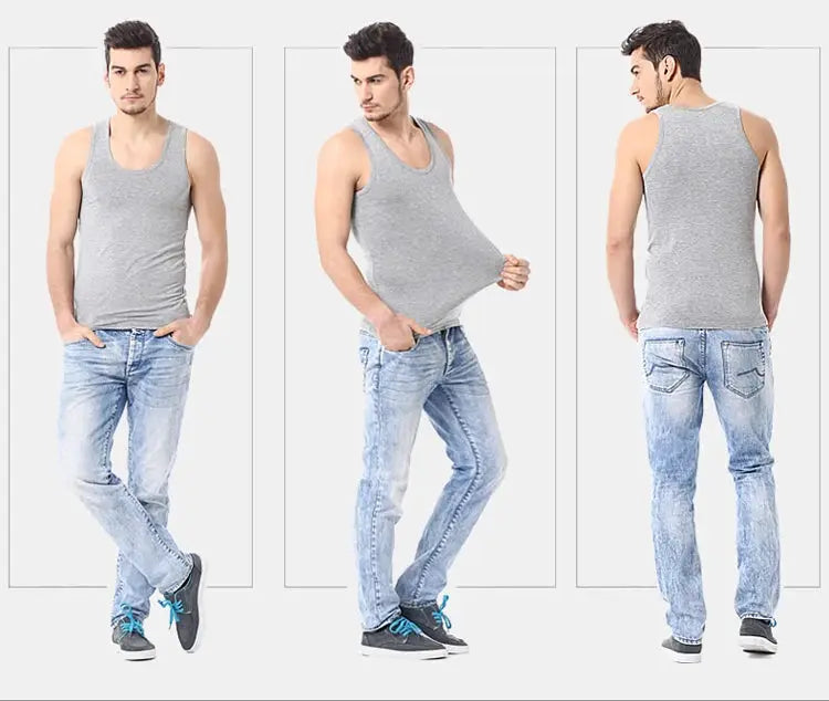 Men's Cotton Sleeveless Sports Vest Tank Top For Fitness Training Pack Of 1 3 5 Piece Set Casual Leisure
