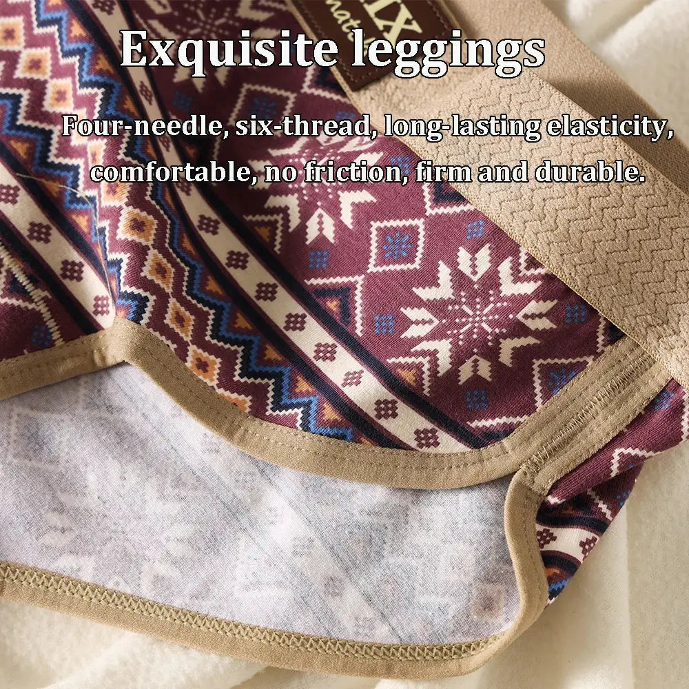 Three-pack vintage-print cotton women's briefs with tan trim; breathable underwear.