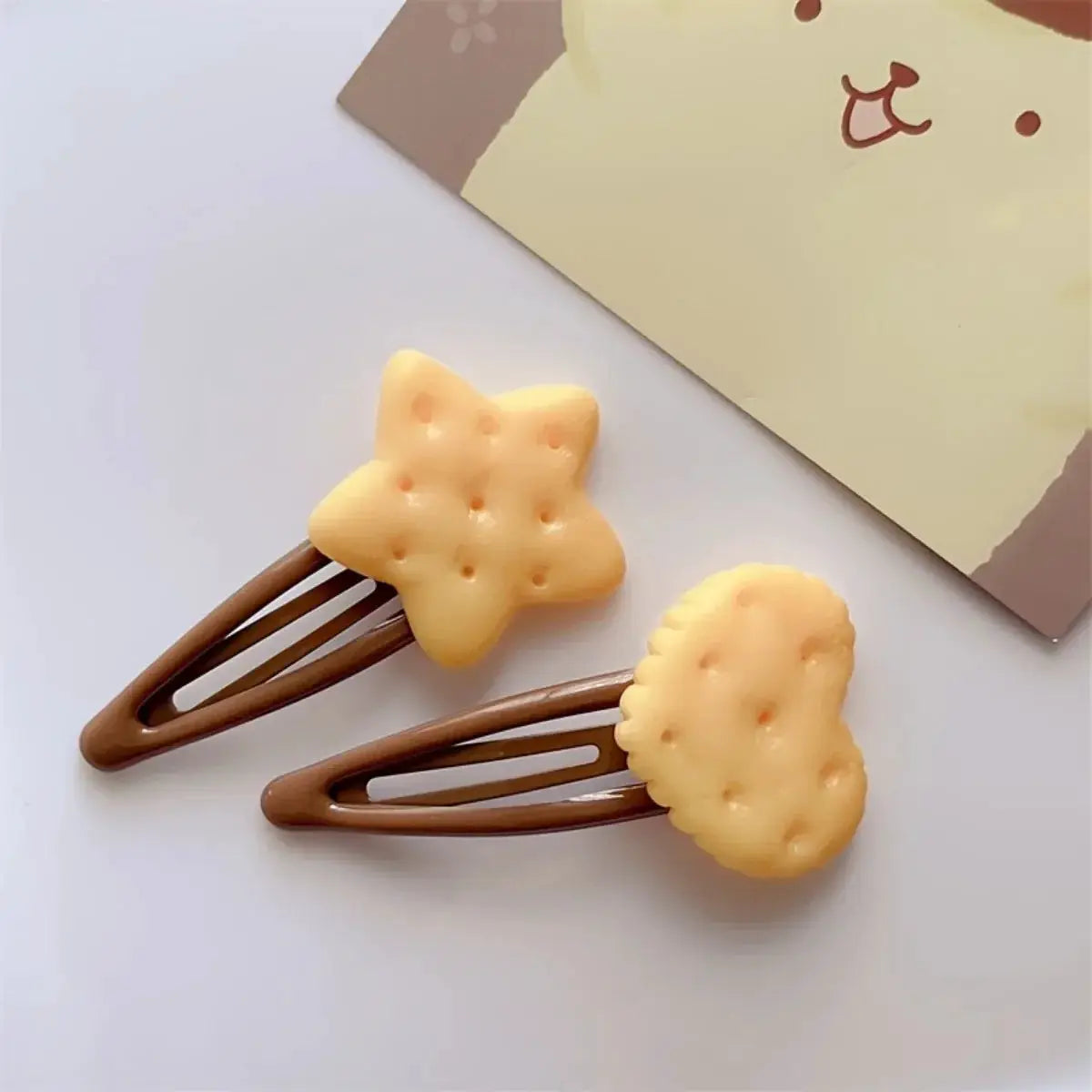 WhimsyWink Biscuit Hair Clips Set Adorable 8 Piece Simulation Biscuit Hair Clips For Women And Girls