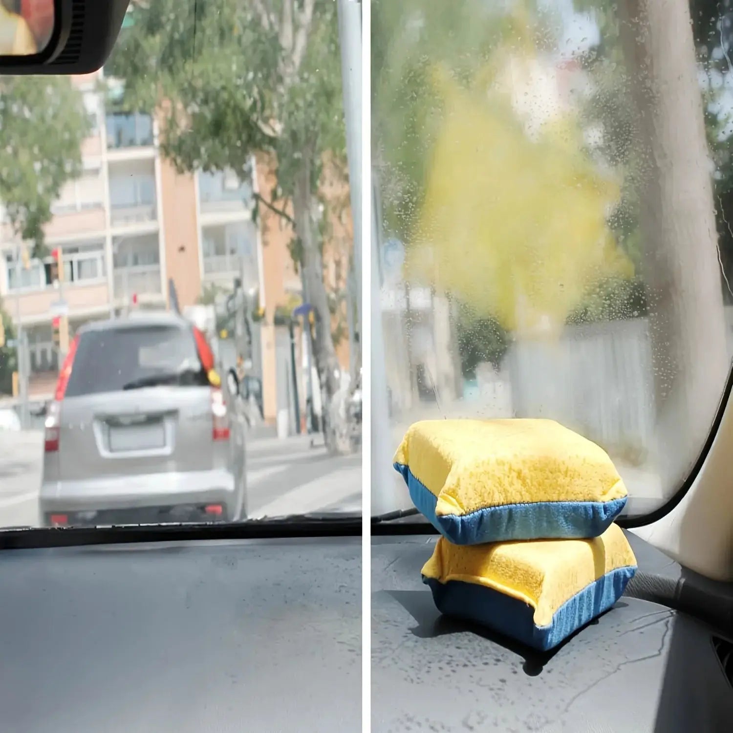 ClearView Large Anti Fog Sponge For Cars Windows And Glass Mirrors Ultra Absorbent And Easy To Clean Fog Free