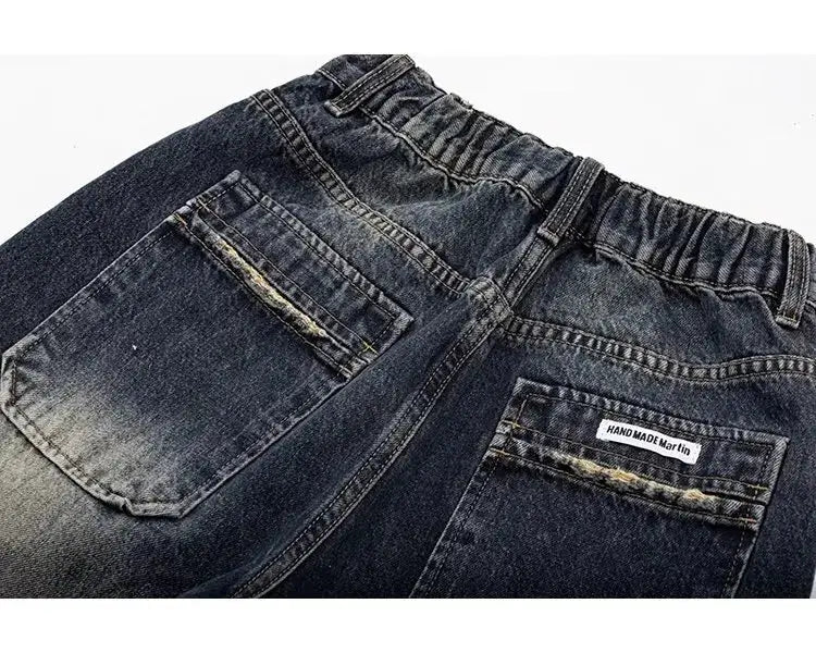 High Waist Wide Leg Jeans Women Harajuku Vintage BF Style Denim