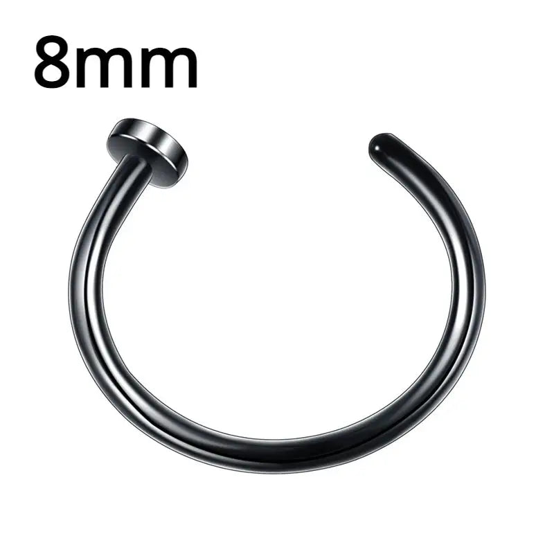 Magnetic Nose Ring Hoop Septum Clip Non Piercing Stainless Steel Hip Hop Punk Fashion Jewelry for Women