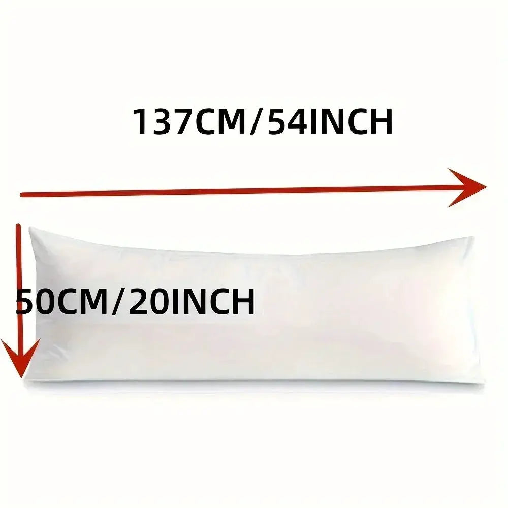 Body pillow cover by Simples Market, 20x54 inches, double brushed polyester, white