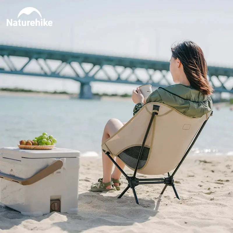Naturehike 2023 Ultralight Folding Camping Chair Outdoor Portable Wide Seat For Beach Travel Picnic And Fishing