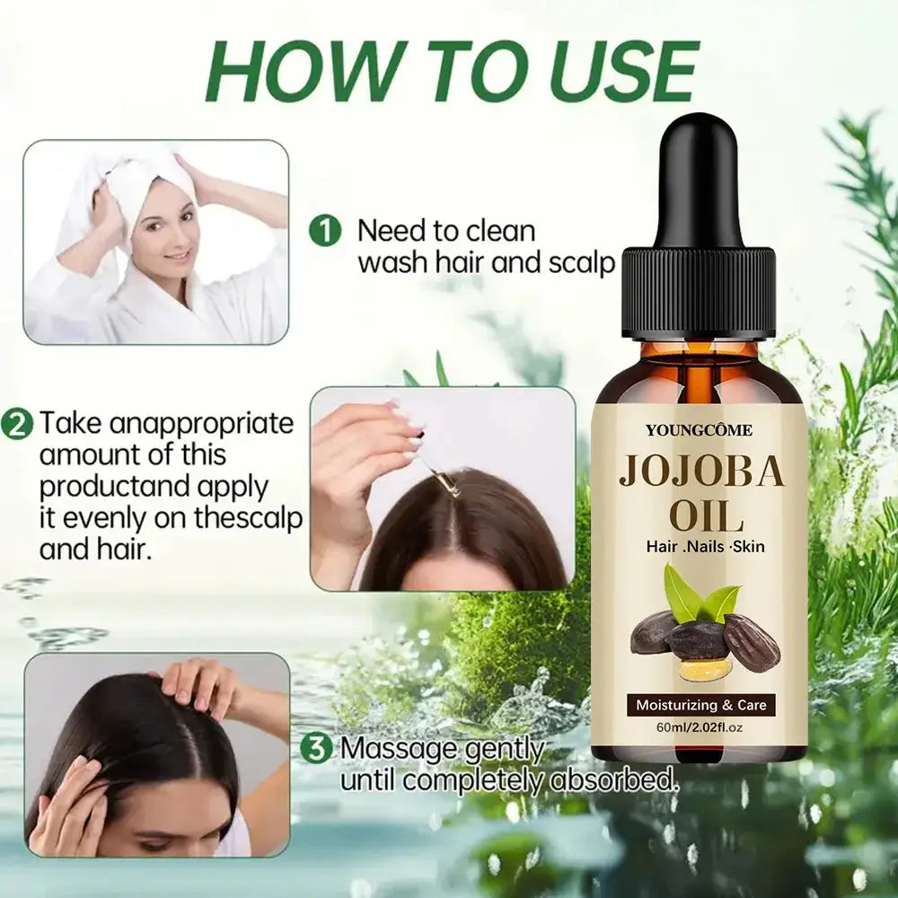 Organic Jojoba Oil Cold Pressed Hexane Free Carrier Oil For Face Hair Skin Nails Natural Moisturizing