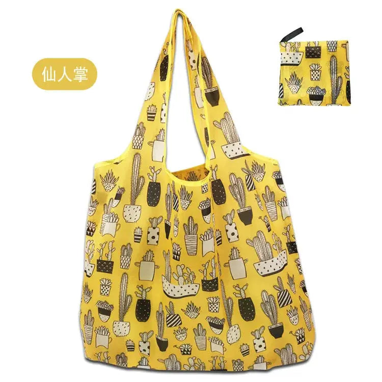 EcoCarry Large Foldable Reusable Tote Bag Made From 190T Polyester For Grocery Shopping Beach Storage