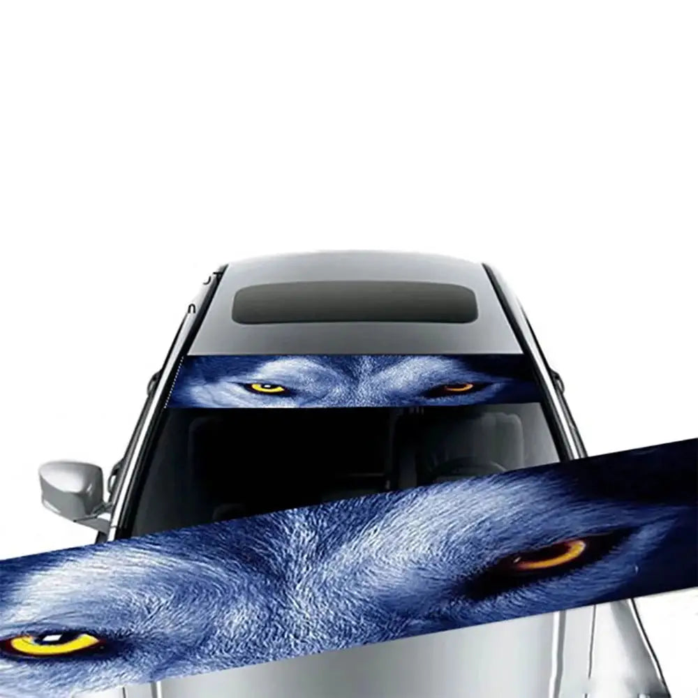 3D Carbon Fiber Vinyl Car Sunshade Stickers Universal Fit Front Windshield And Rear Window Decorative Decals