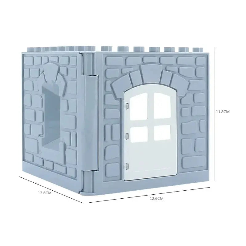 Big Building Blocks Houses Kit With Doors Windows Walls And Roof Compatible With Large Bricks Boys And Girls Toy Gifts