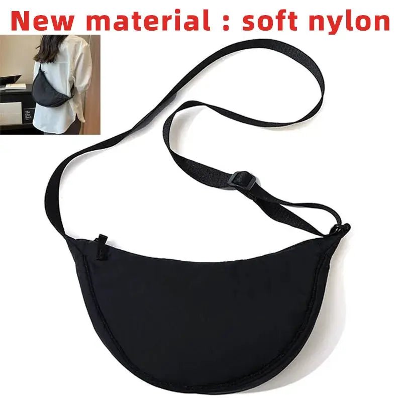Womens Nylon Hobo Messenger Bag Vintage Style Durable Everyday Carry Adjustable Shoulder Strap