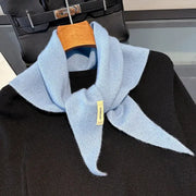 British Korean Triangle Scarf 100 Percent Wool Multifunctional Warm Knitted Headscarf For Women