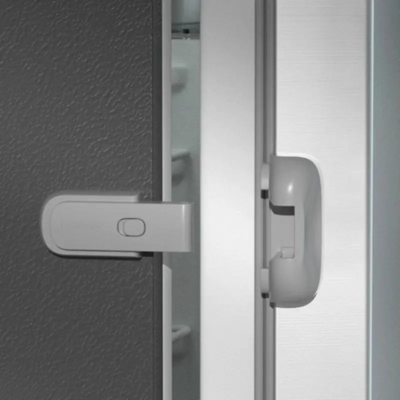 Simples Market child safety fridge door lock, gray anti-pinch clip for cabinet doors, 1 piece