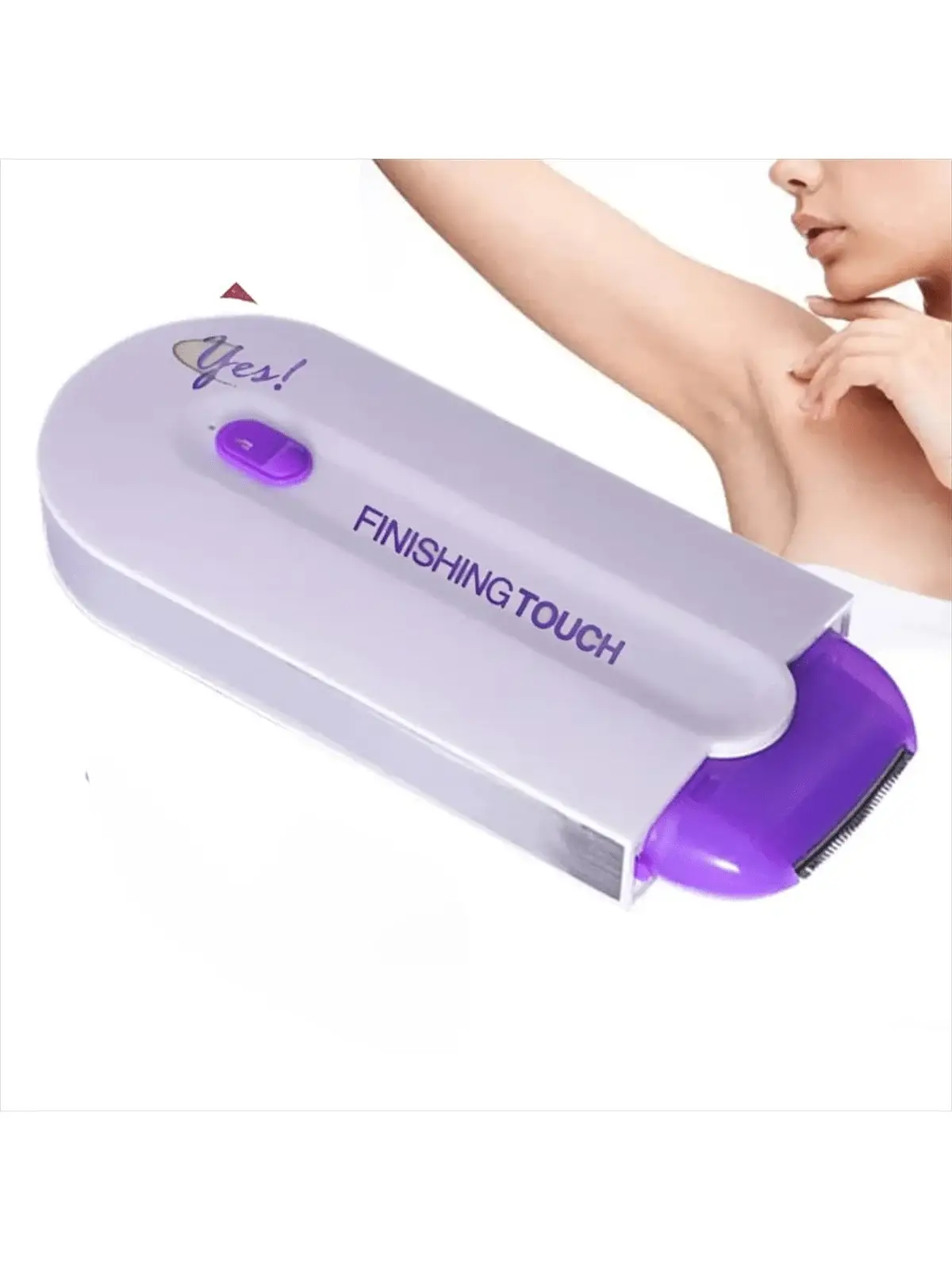 Finishing Touch lavender electric shaver for facial, legs, bikini and body