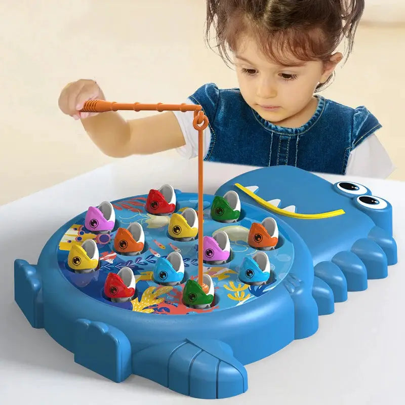 Dinosaur Magnetic Fishing Toy Set For Toddlers And Kids Montessori Educational Rod Included No Rotation Gift