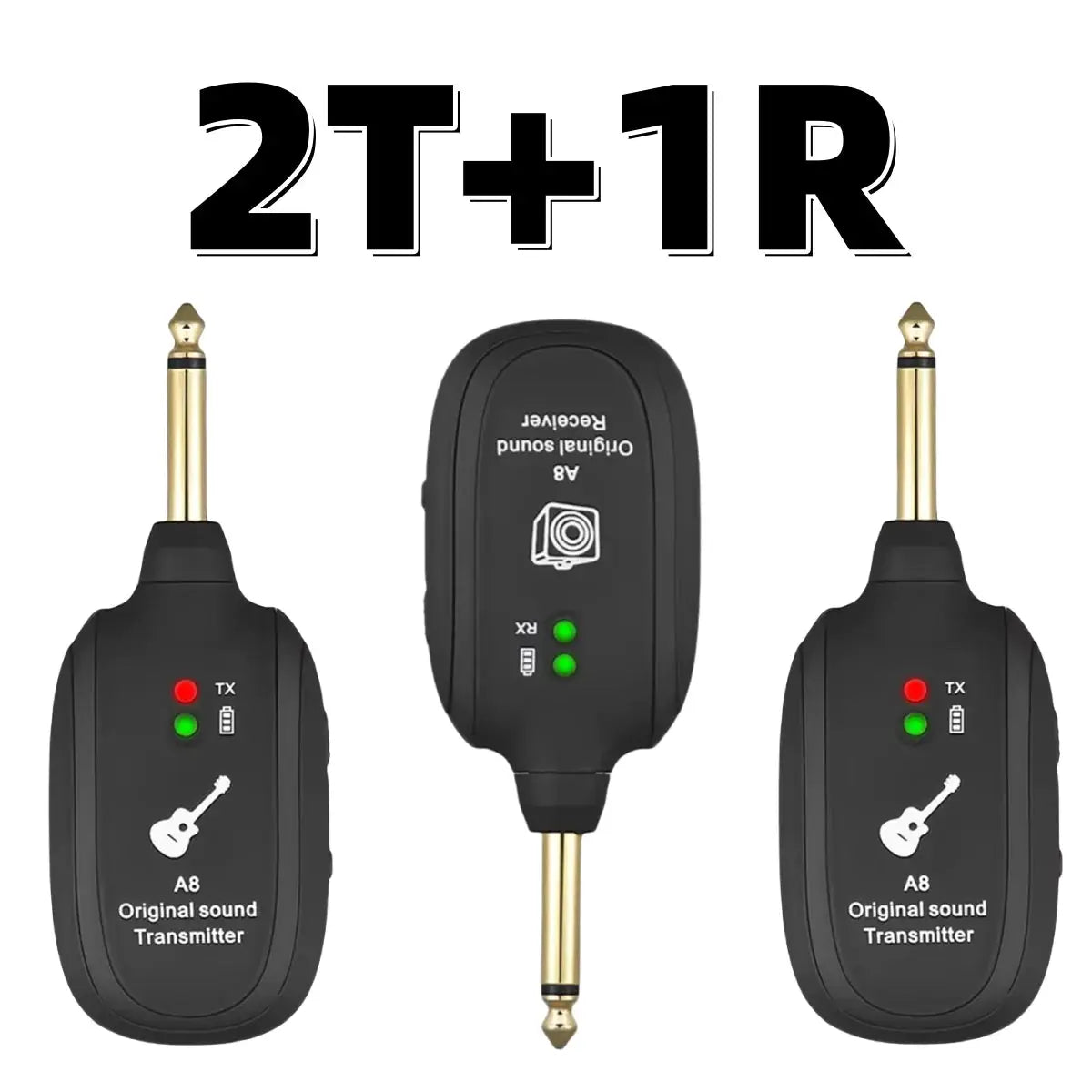 Miwayer A8 Wireless Guitar System 4 Channel Transmitter Receiver For Electric Guitar Bass Violin