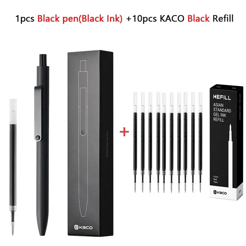 KACO 0.5mm MIDOT gel pen with box and 10 black refills, Simples Market