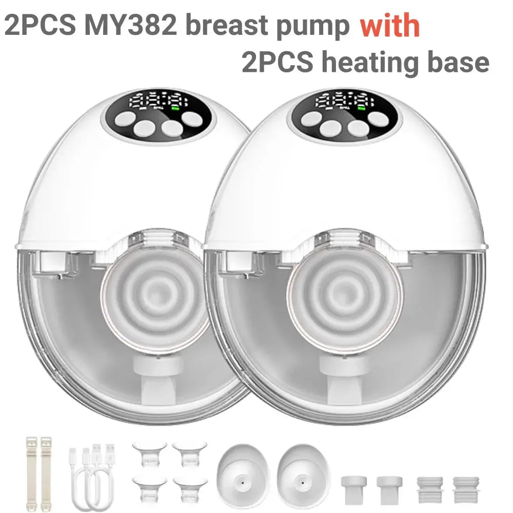 Wearable Electric Breast Pump Handsfree BPA Free With Heating And UV Sterilize Lid Optional Wireless Upgrade