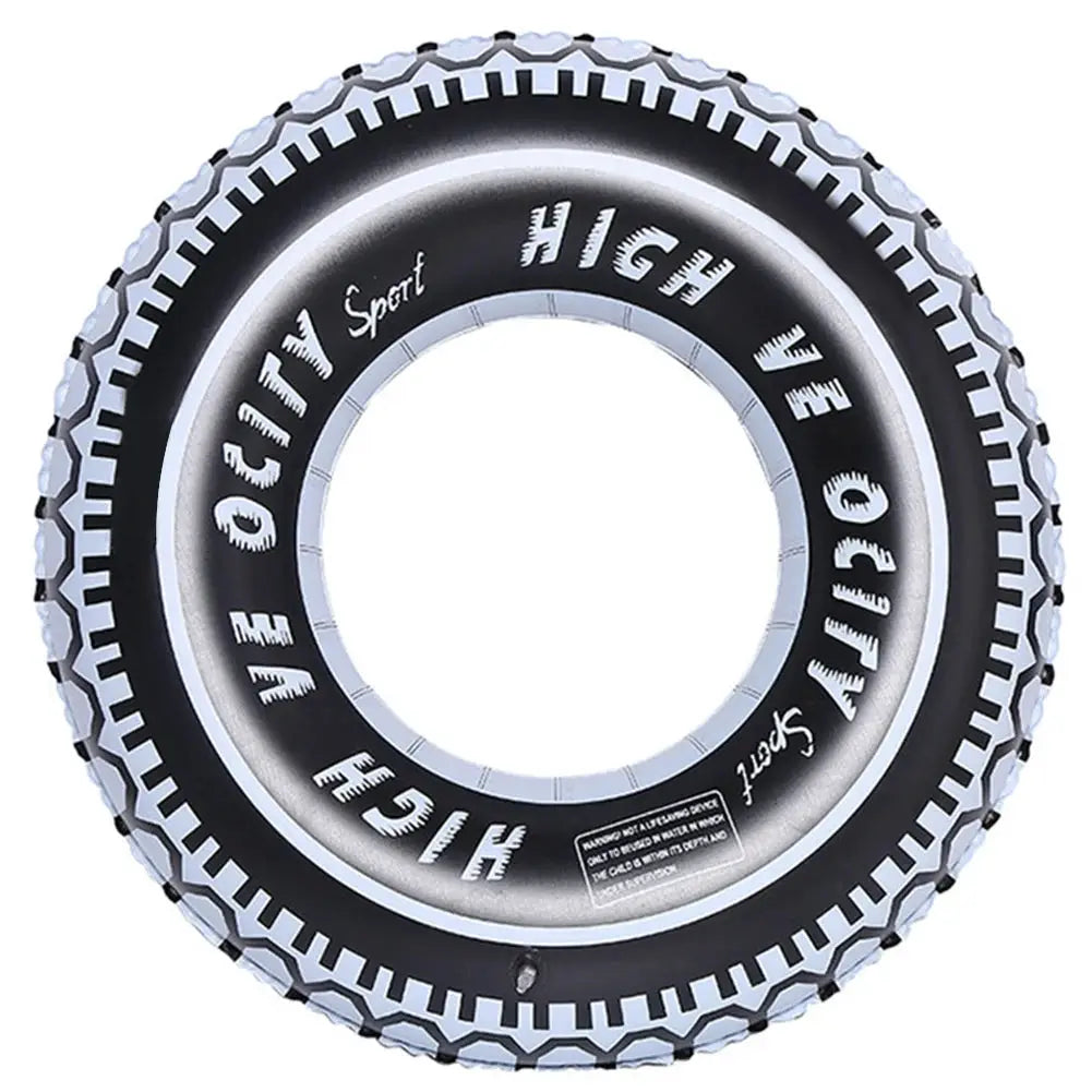 Inflatable Tire Swim Tube Pool Float Thickened PVC Ring With Leakproof Valve For Beach And Pool Fun