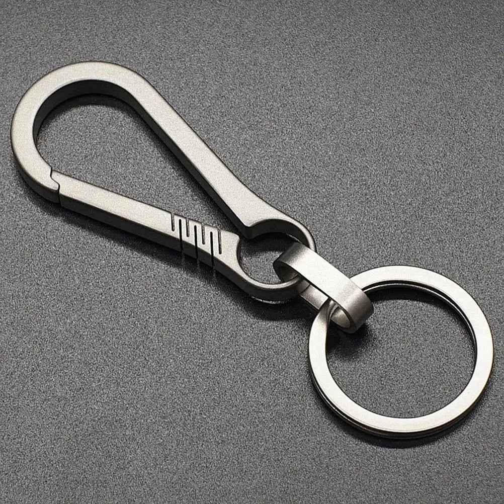 Titanium Alloy Keychain Buckle Bottle Opener Car Accessory Outdoor Tool Lightweight Durable Waist Chain Ring