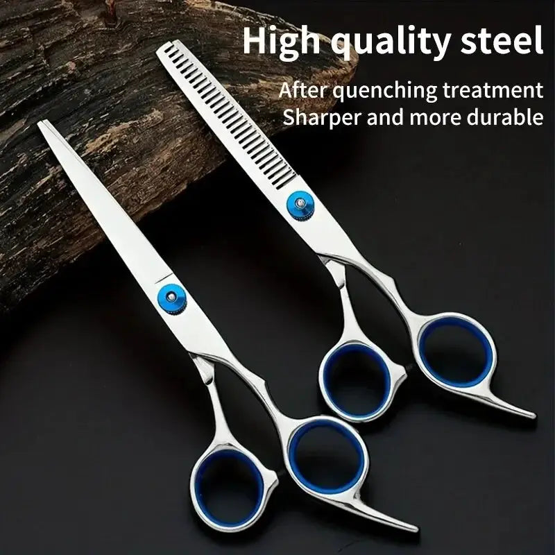 Professional Hairdressing Scissors Stainless Steel Cutting And Thinning Barber Shears For Home Salon Use
