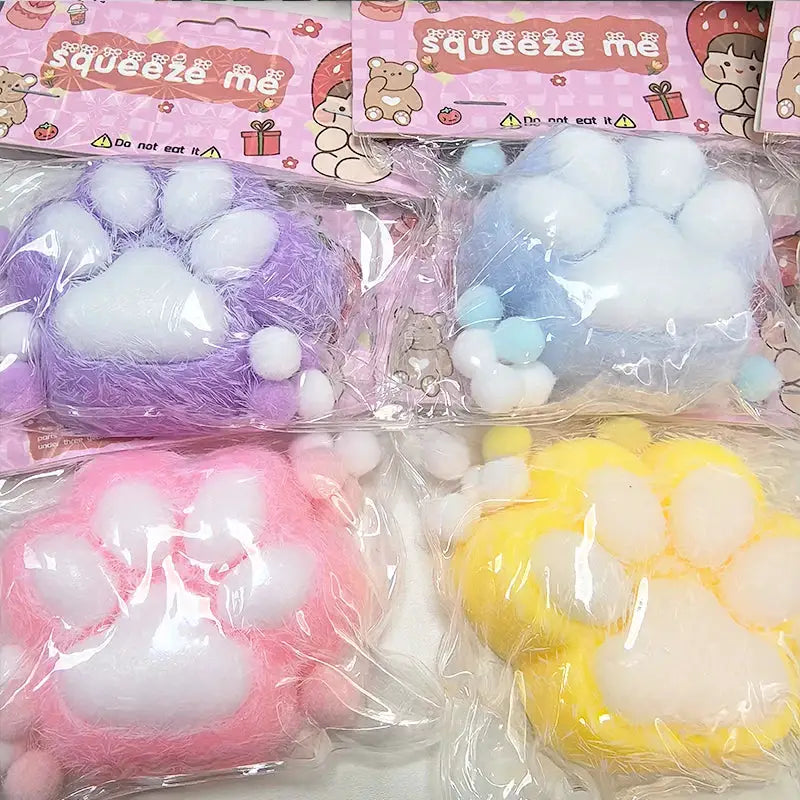 Squeeze Cat Paw Toys Soft Abreact Relief Stress Relief Squishy Cat Paw Toys for Relaxation Cute Gift for Cat Lovers