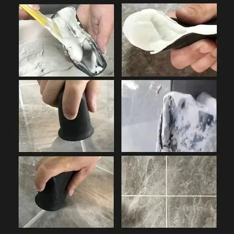 Simples Market rubber caulking finisher tool with ergonomic non-slip black grip for smoothing grout and sealant.