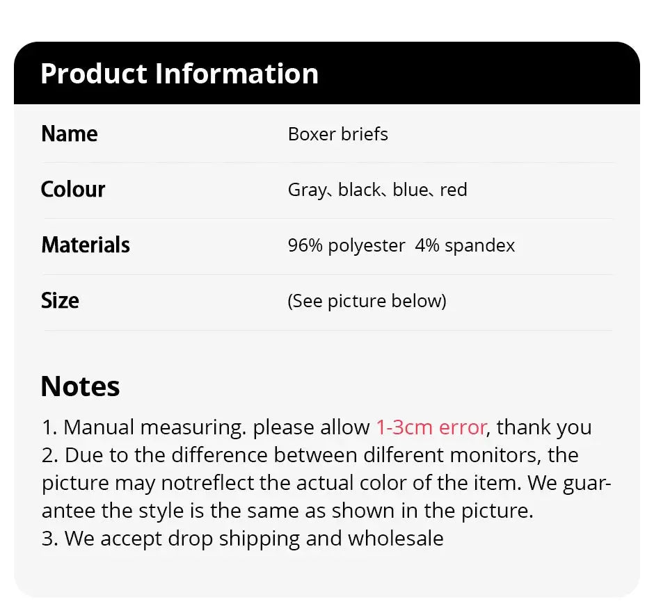 Simples Market men's printed multi-color boxer briefs set (4/5/10 pcs) underwear for casual sports