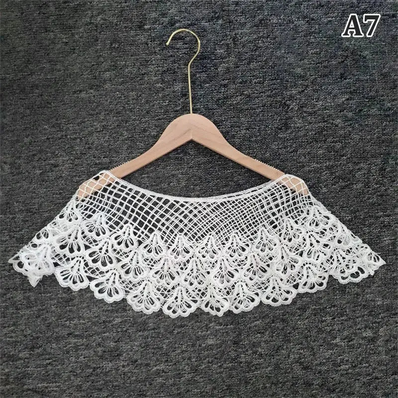 LunaFleur Sunflower Lace Knit Shawl Wrap For Bridal And Evening Wear Elegant Hollow Out Crochet Capelet