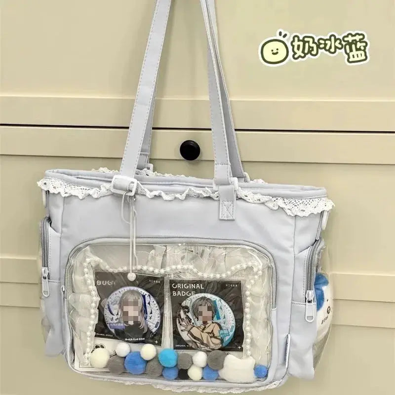 Ballet Girl Large Appetite Itabag Japanese Anime Style Two Dimensional Crossbody Bag For Women Durable Polyester