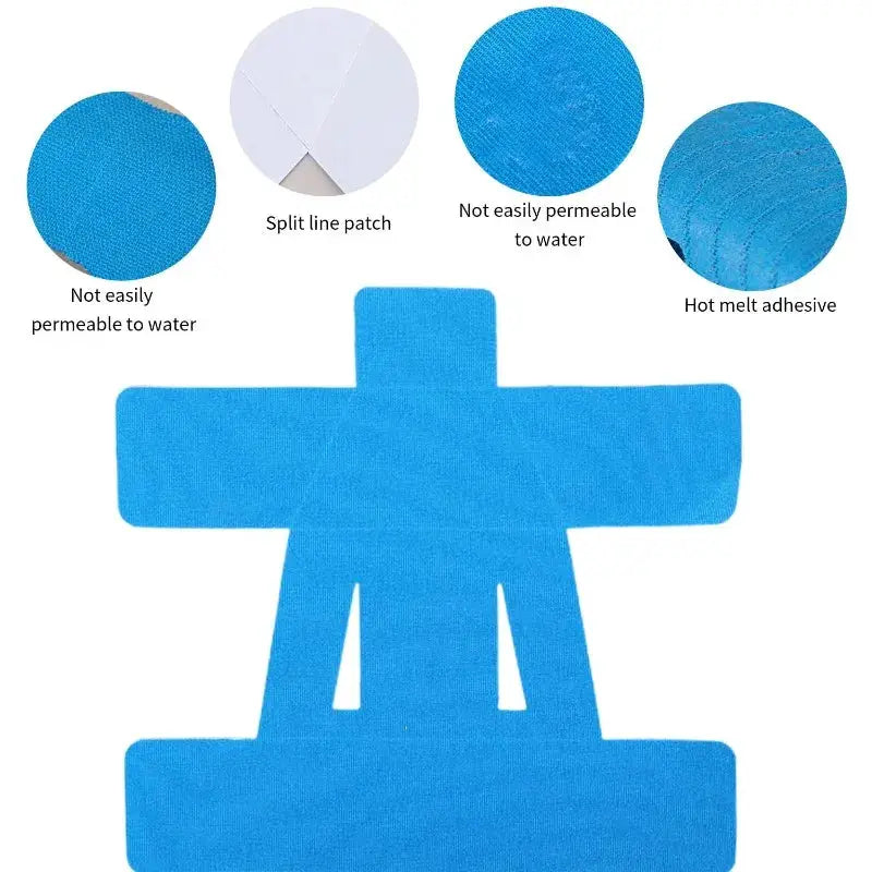 Kinesiology shoulder precut tape by Simples Market, blue, waterproof and breathable