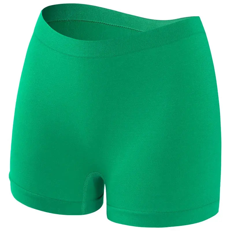 Simples Market women's seamless boyshort panties, 1 pack, anti-chafing, bright green, stretchy soft fabric.